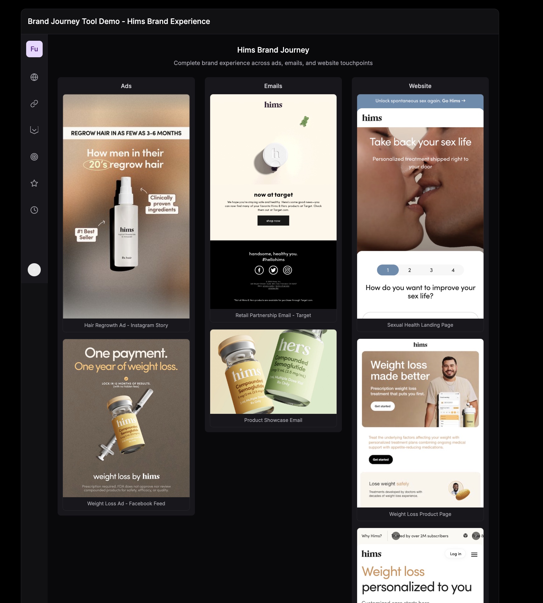 Brand Journey Tool Demo - Hims Brand Experience