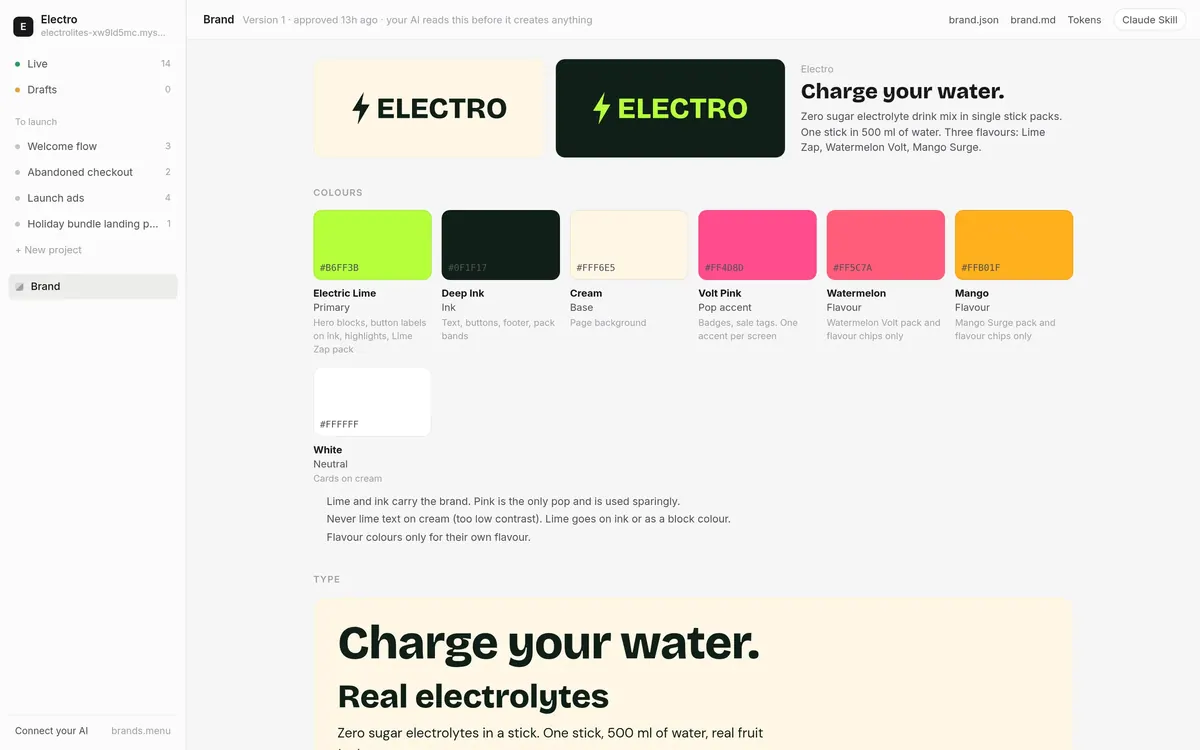 Electro brand identity: logo, colours and type that agents read